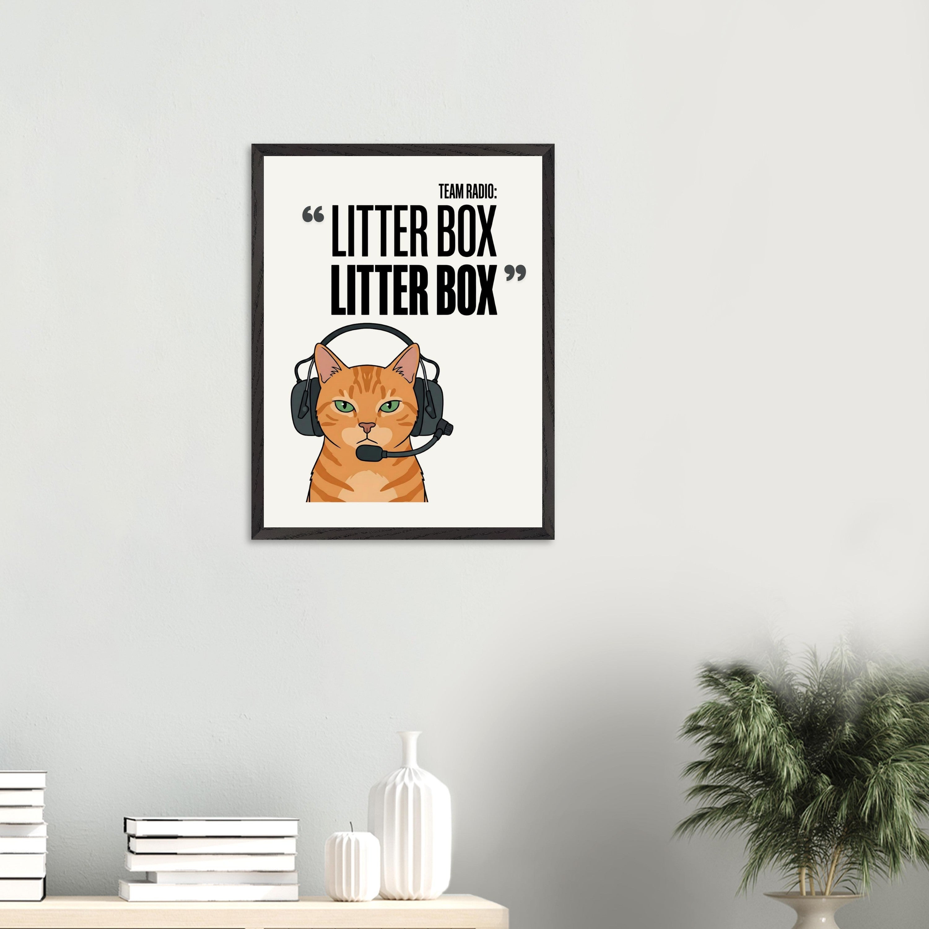 'Litter Box' - Cat Team Radio Print